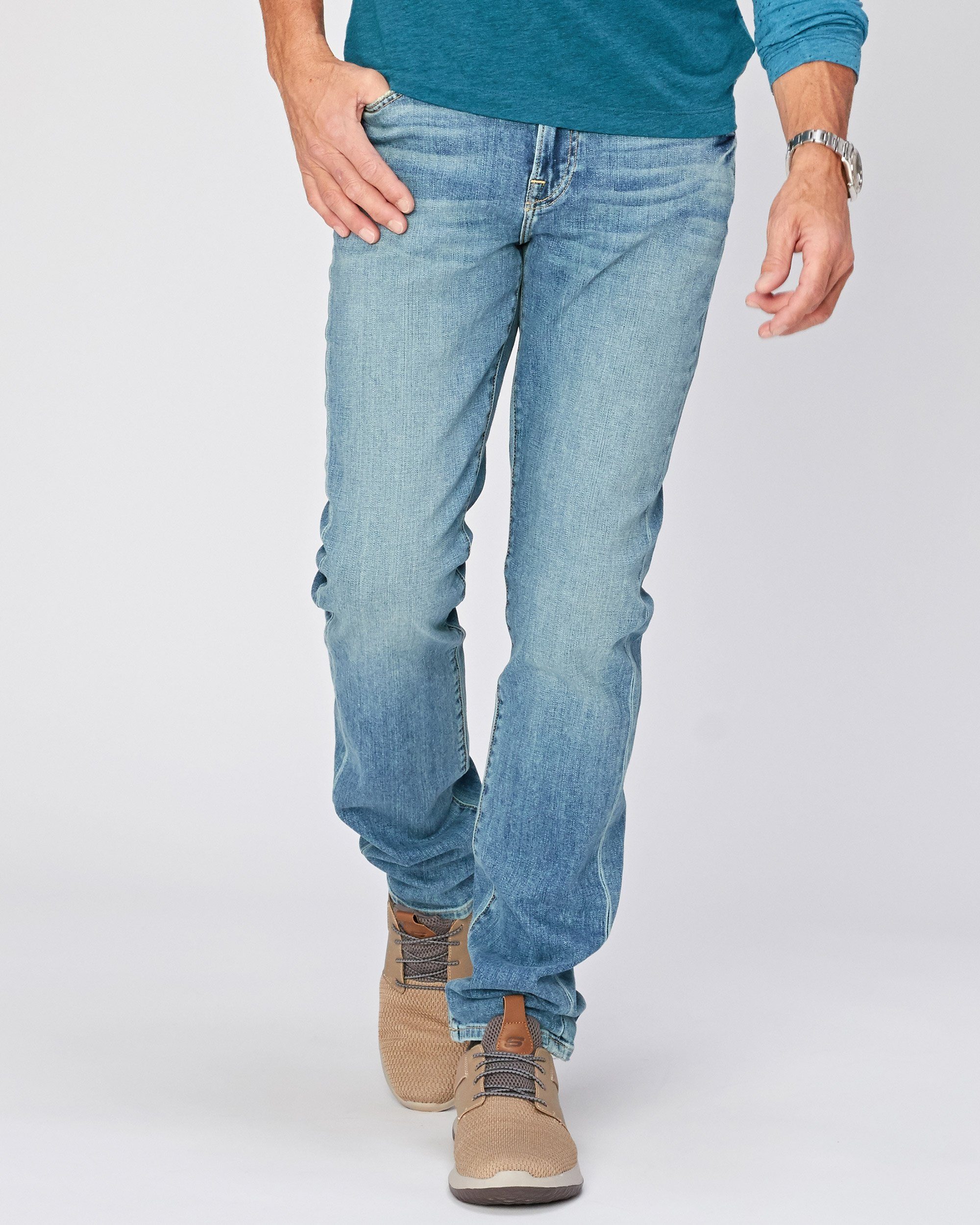 Agave Denim No. 11 Classic Fit Malibu Broken Twill Flex in Blue