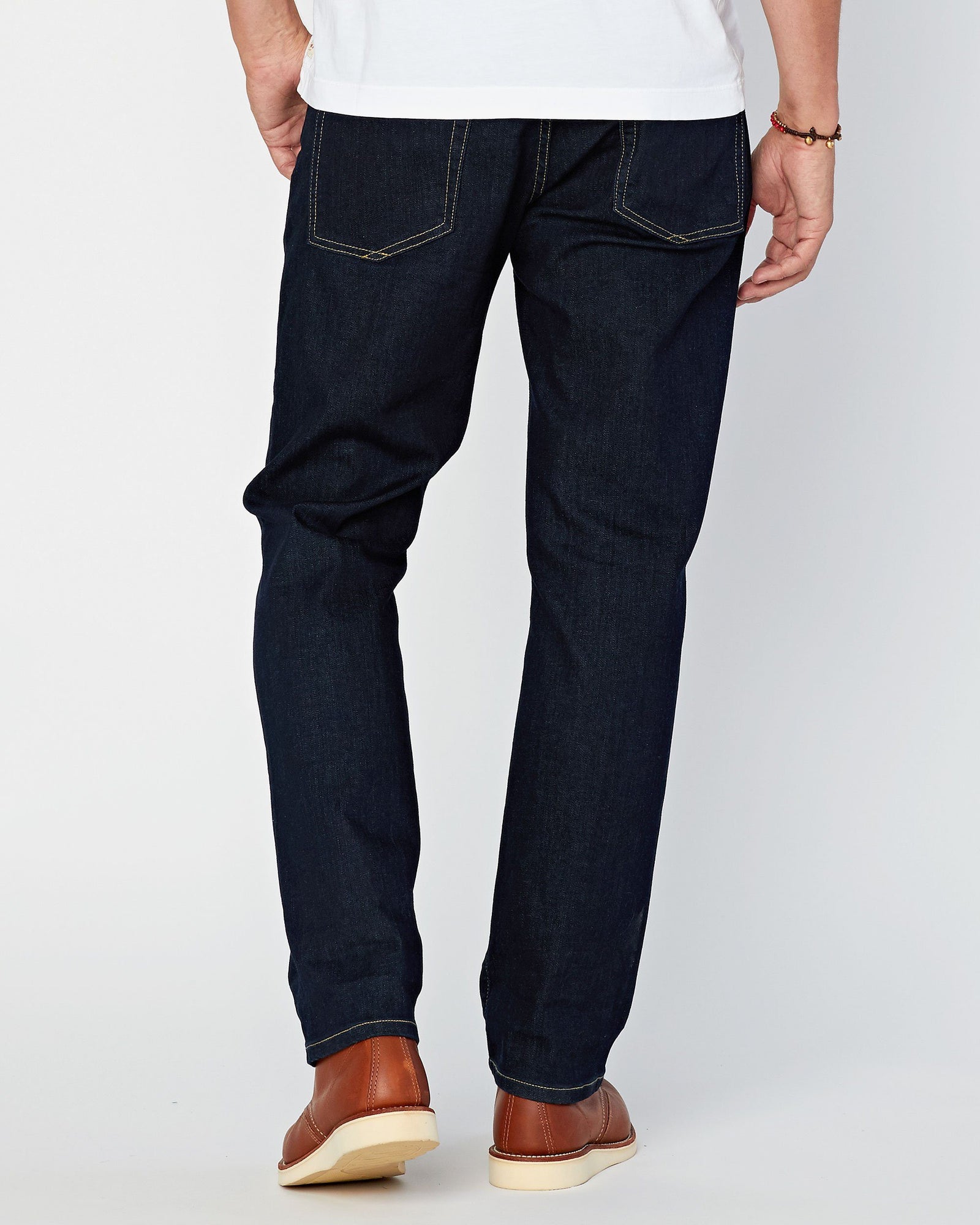 BIO wear Classic Jeans【Washed Indigo】 L No. 11 Classic Fit Belfort Indigo Whisker Rinse Flex – Agave Denim