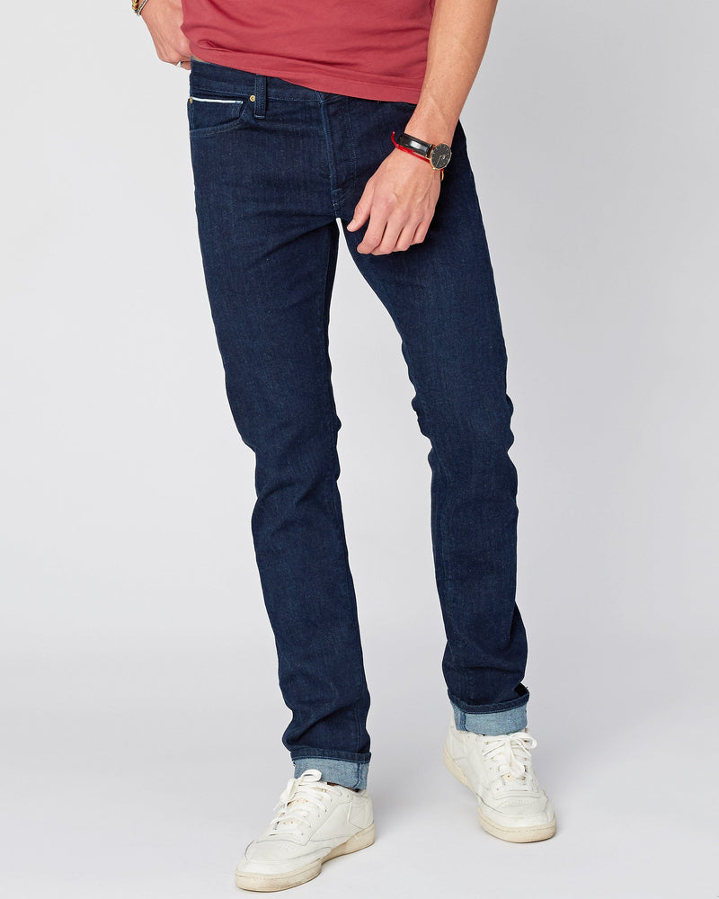 No. 30S Modern Fit Draper Stretch Selvage – Agave Denim