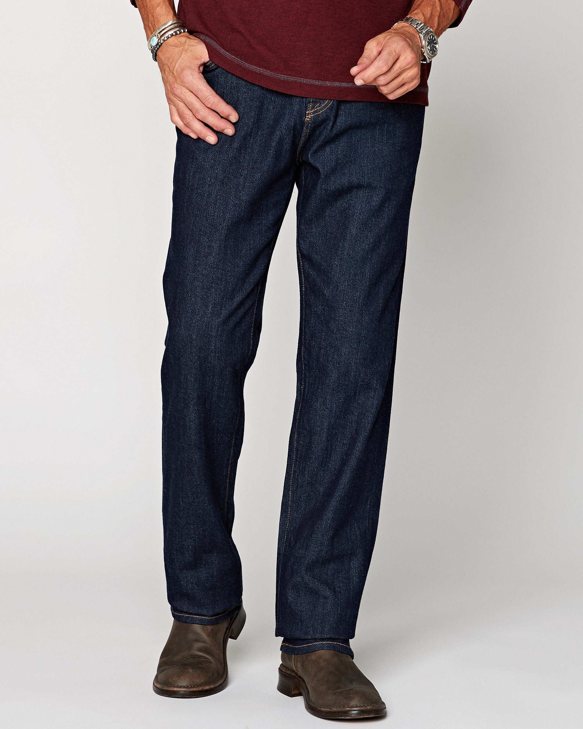 Agave Denim No. 7 Waterman Relaxed Bixby Ranch Rinse Flex in Blue