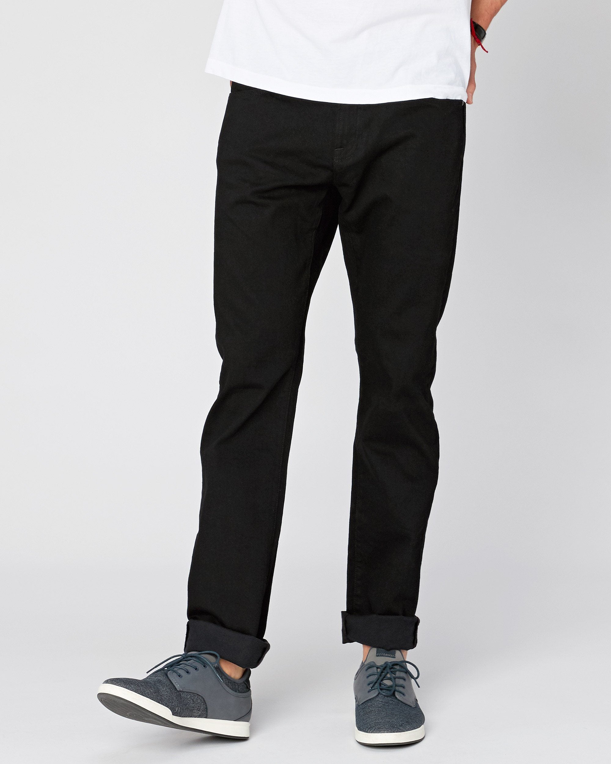 Agave Denim No. 7 Waterman Relaxed Fit Triple Black Flex in Black