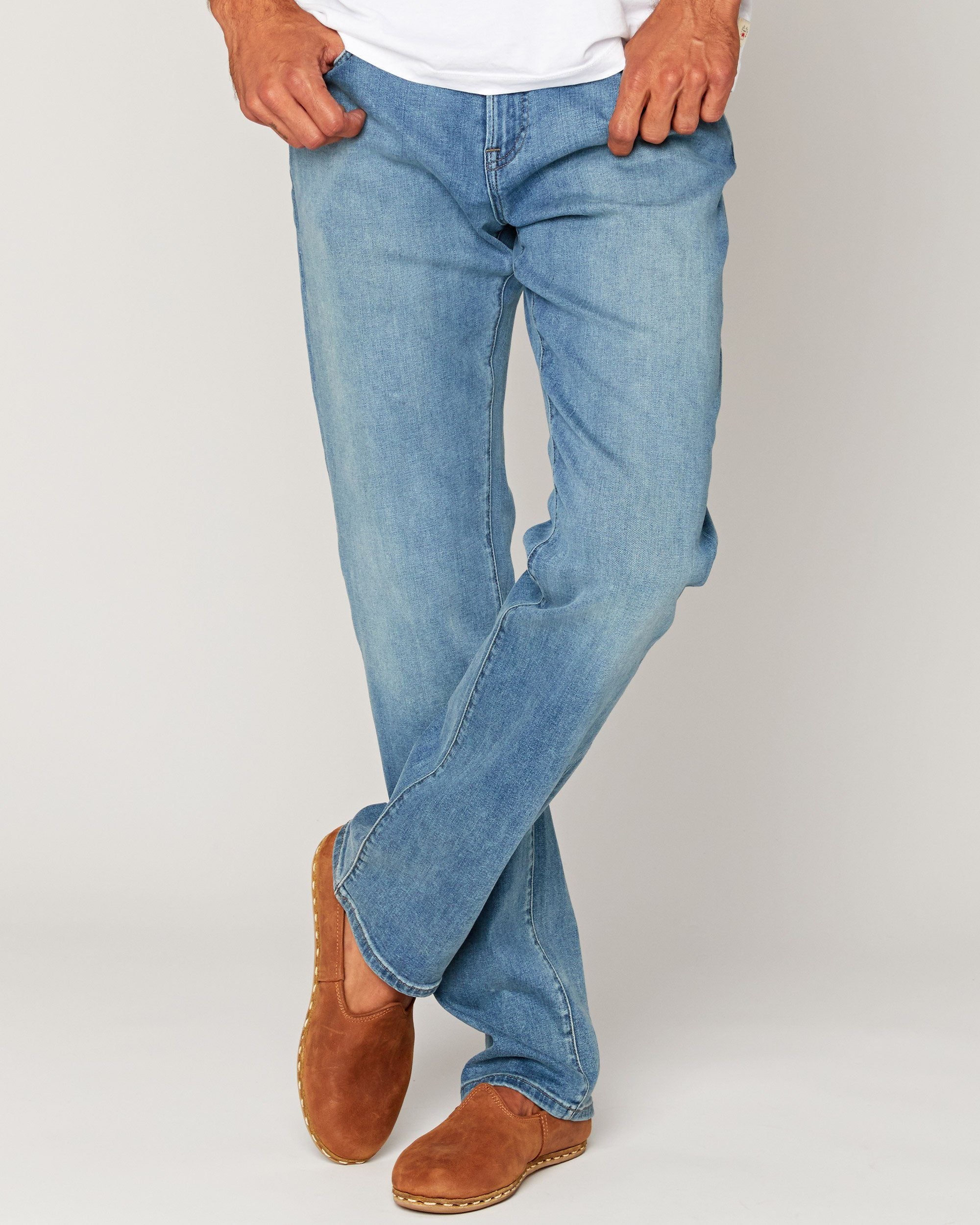Agave Denim No. 7 Waterman Relaxed Fit Big Drakes Flex in Blue