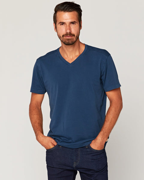 Salsation Blue Denim Vネック半袖Tシャツ XS K-1401-BLI-1_grande.jpg?v=