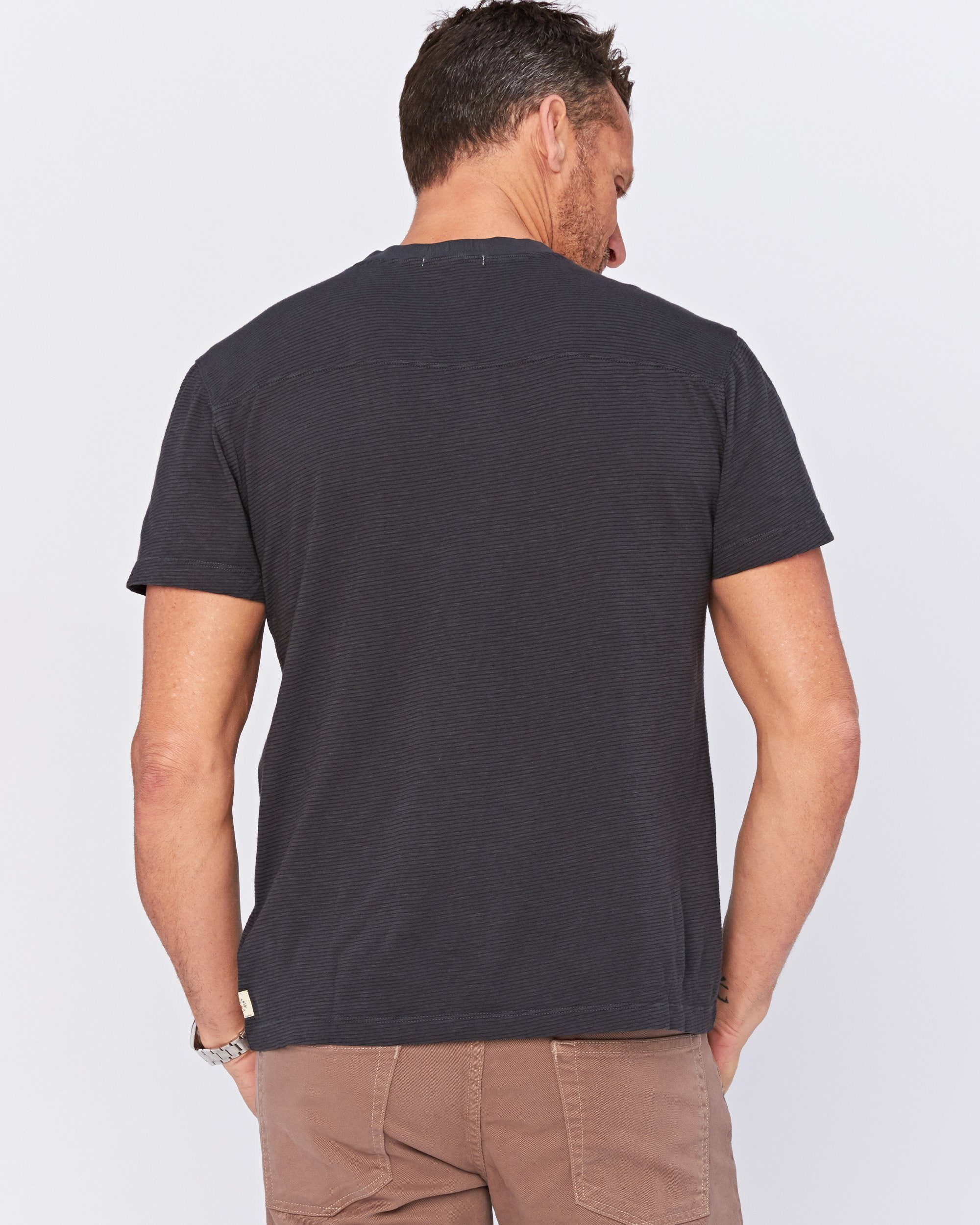 Miki Short Sleeve Henley – Agave Denim