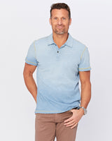 Kirra Indigo Stripe Slub Jersey Polo