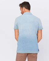 Kirra Indigo Stripe Slub Jersey Polo