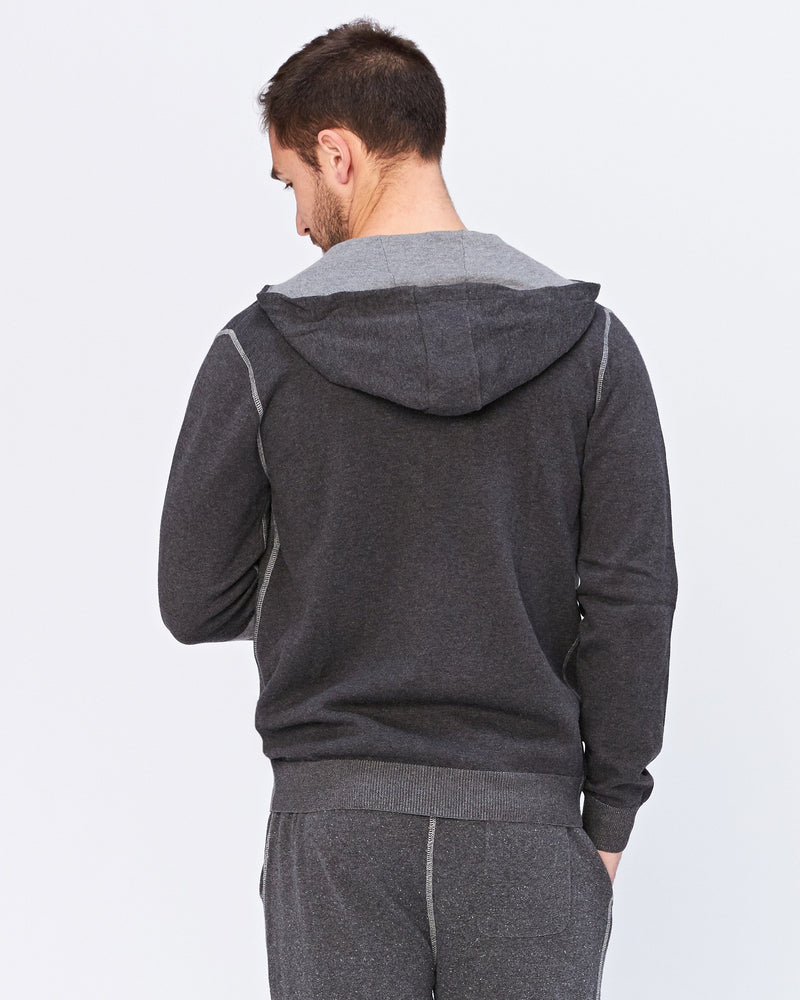 Grey fine knit 2025 hoodie