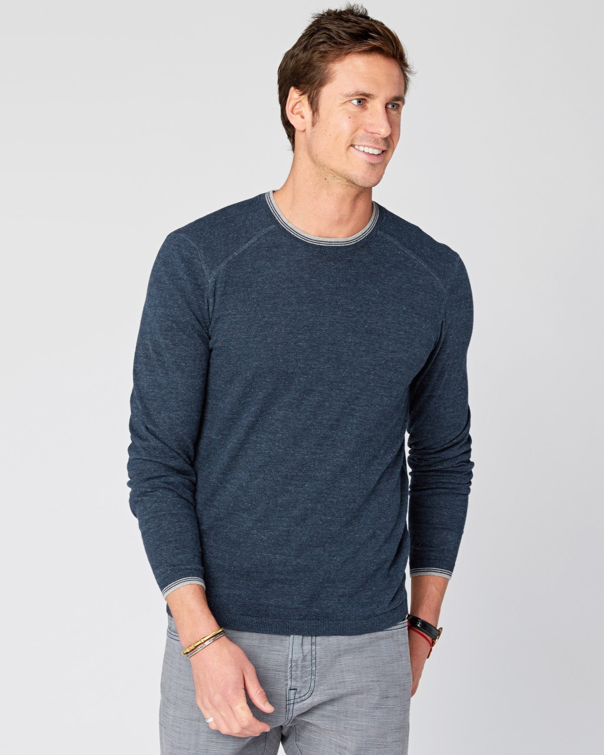 Agave Denim Koa Supima Crew in Blue