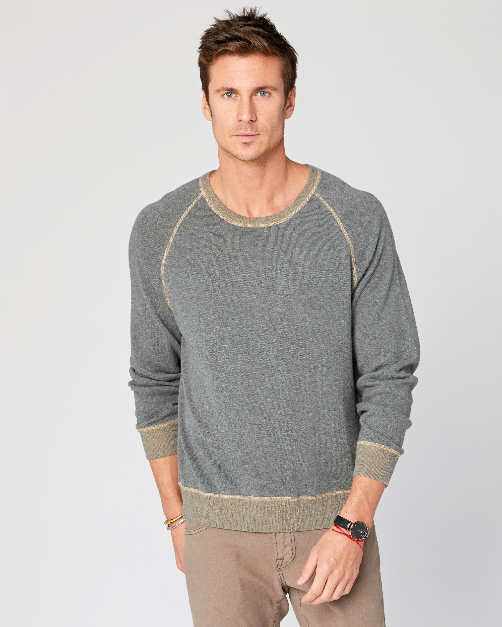 Agave Denim Forerunner Supima Crew in Grey