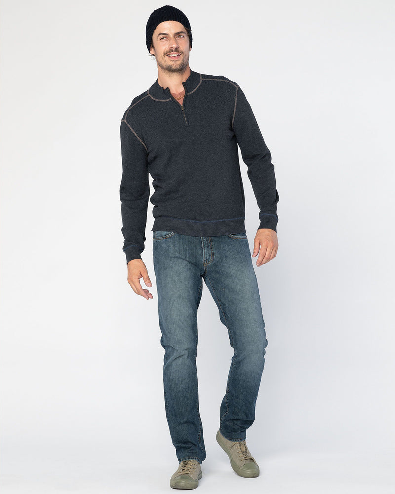 Statton Double-Knit Zip Mock