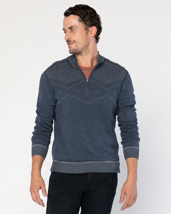 Statton Double-Knit Zip Mock