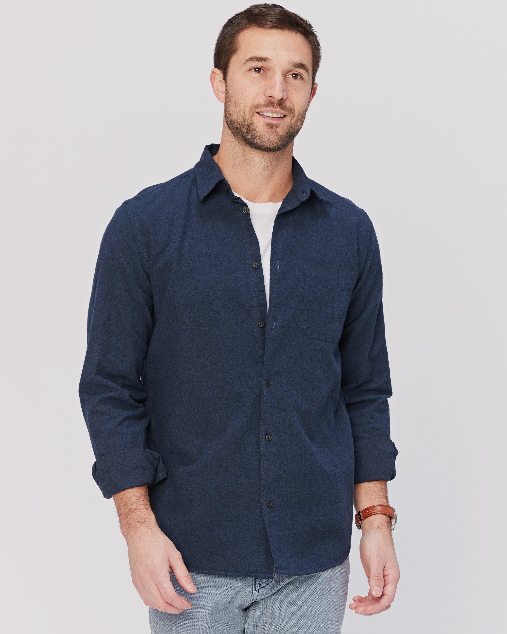 Agave Denim Hartley Oxford Button Up in Blue
