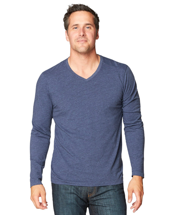 Feathering Long Sleeve Vee