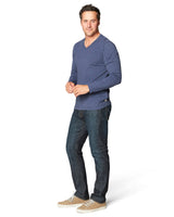 Feathering Long Sleeve Vee
