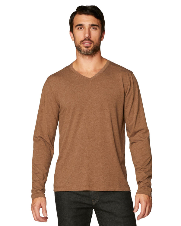 Feathering Long Sleeve Vee