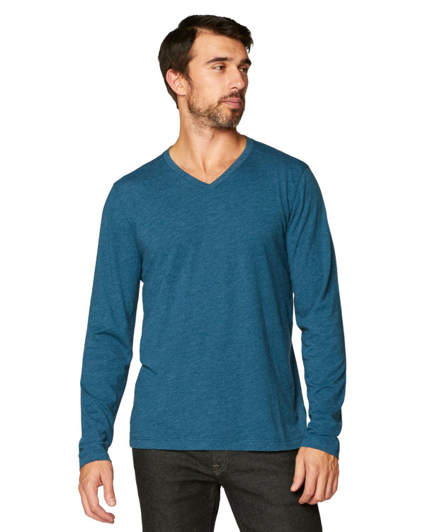 Feathering Long Sleeve Vee